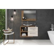 Conjunto De Banheiro Completo Versatile: Balcão, Painel E Cuba Móveis Arte Cas