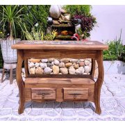 Aparador Com Gaveteiro E Detalhes Em Azulejo De Madeira Maciça Móveis Rústicos Adelin