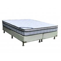 Cama Box + Colchão Queen Size Ortobom Light Nanolastic Selado 158x198x48