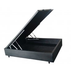 Cama Baú Casal Probox Corino Preto 138x188