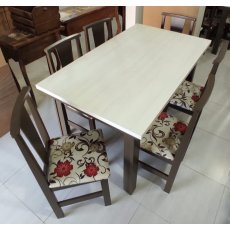 Jogo De Mesa Com 6 Cadeiras Sea Móveis