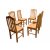 Conjunto 6 Cadeiras Texas De Madeira Maciça Móveis Rusticos Bv Magazine
