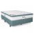 Cama Box + Colchão Queen Size Meditare Mola Ensacada 158x198x57 Herval
