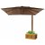 Guarda-Sol Ombrelone Charming 3,5m Quadrado Com Floreira Treliçada Marrom Cia Sol Móveis