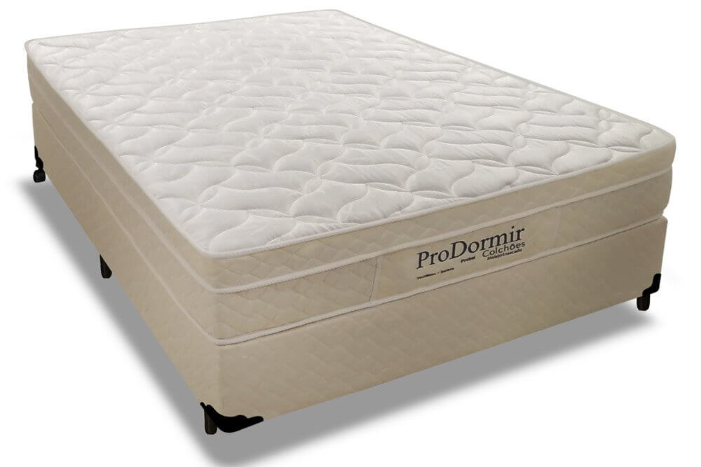 Cama Box + Colchão De Casal Pro Dormir Ensacado Euro Pillow 138x188x47